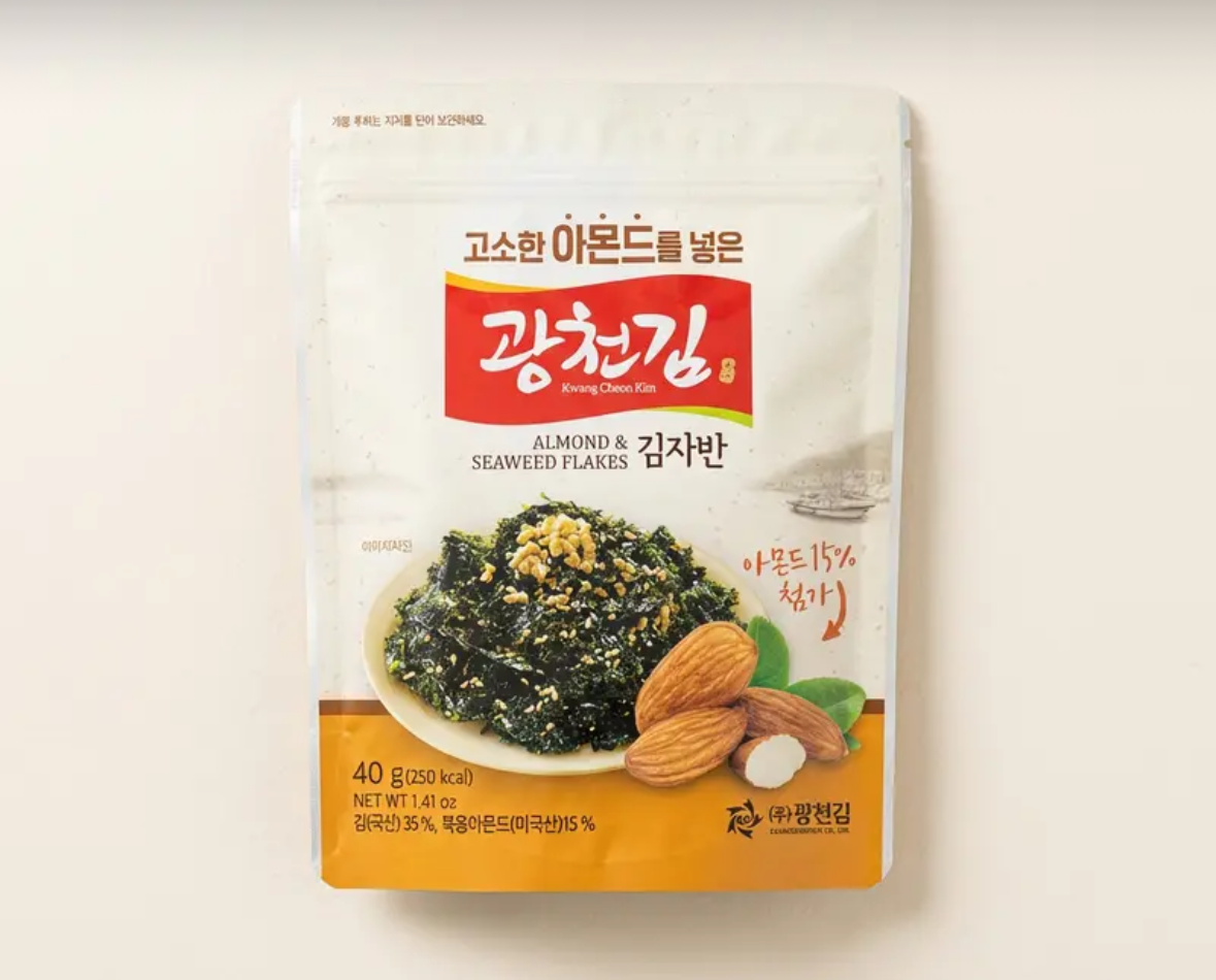 광천김 고소한 아몬드를 넣은 김자반 (40g×10봉)